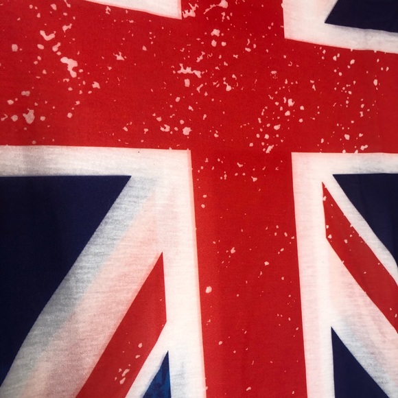 Nylon Apparel Union Jack Faux leather sleeves tee - Picture 5 of 5